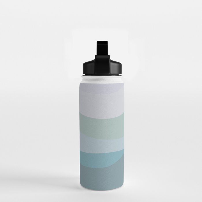 Calming Ocean Waves in Soft Dusty Pastels Water Bottle Gallery Image 2