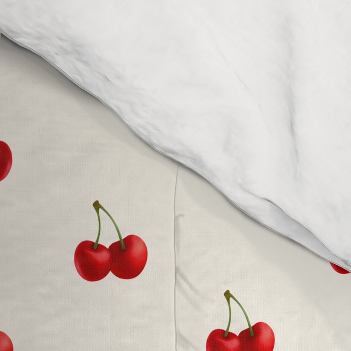 Y2K Cherries - Creme Pattern Miniature Comforter Gallery Image 4
