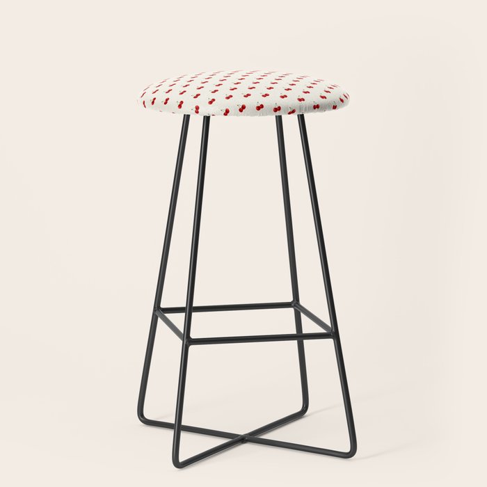 Y2K Cherries - Creme Pattern Miniature Stool Gallery Image 1