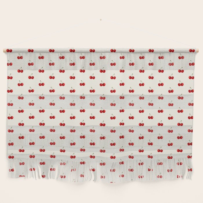 Y2K Cherries - Creme Pattern Miniature Wall Hanging Gallery Image 1