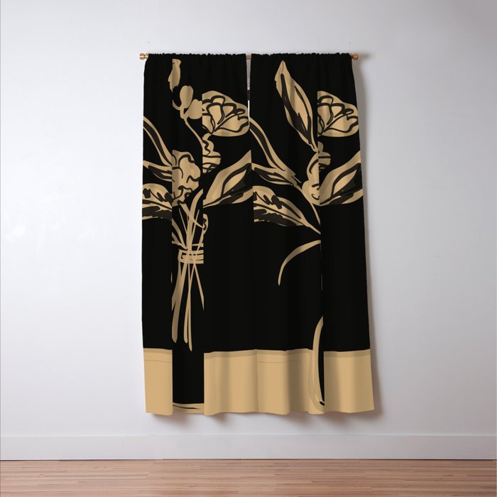 Minimalist Flowers In A Vase 5 Window Curtain Gallery Image 3