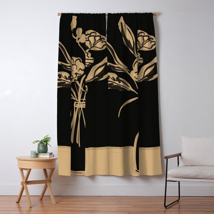 Minimalist Flowers In A Vase 5 Window Curtain Gallery Image 5