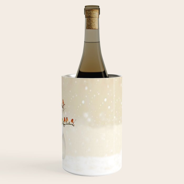 Snowman and Birds Wine Chiller Gallery Image 3