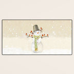 Snowman and Birds Desk Mat Gallery Image 3