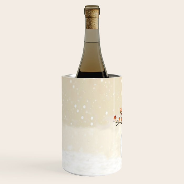 Snowman and Birds Wine Chiller Gallery Image 2