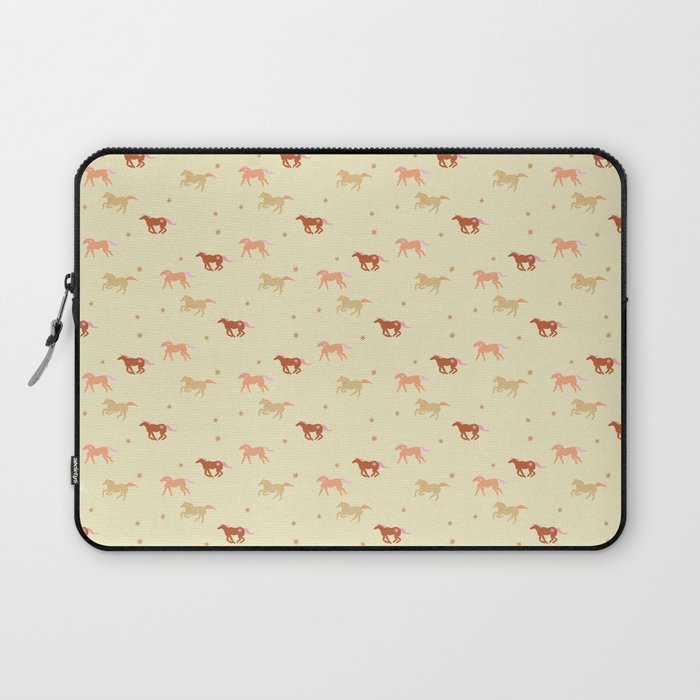 Herd of Wild West horses pattern Laptop Sleeve Gallery Image 1