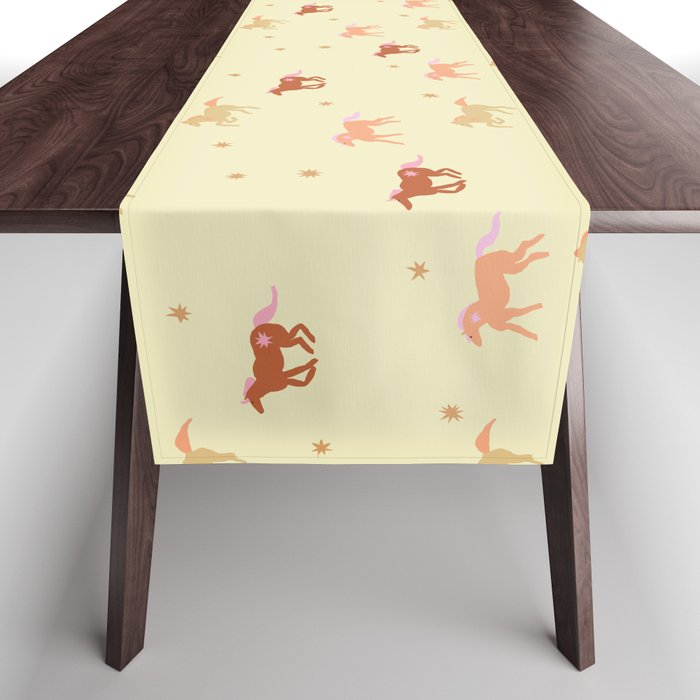 Herd of Wild West horses pattern Table Runner Gallery Image 1