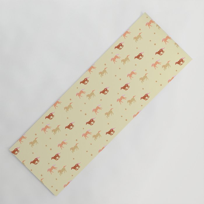 Herd of Wild West horses pattern Yoga Mat Gallery Image 1