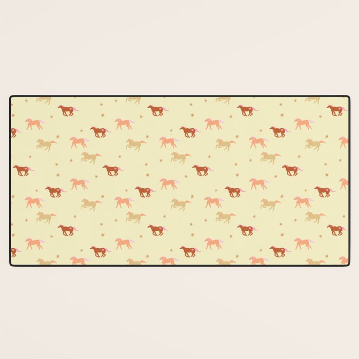 Herd of Wild West horses pattern Desk Mat Gallery Image 3