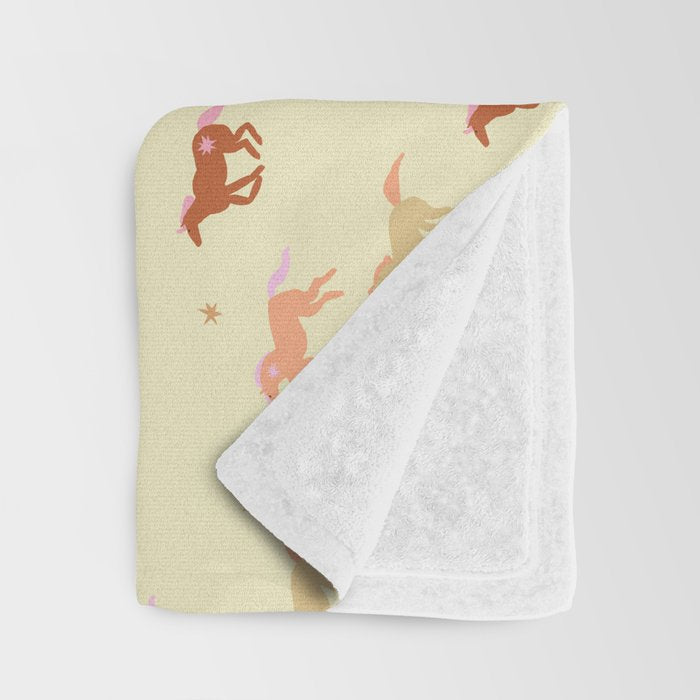 Herd of Wild West horses pattern Throw Blanket Gallery Image 3