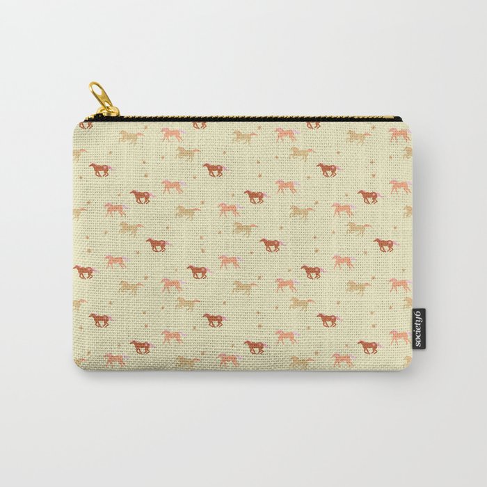 Herd of Wild West horses pattern Carry All Pouch Gallery Image 1