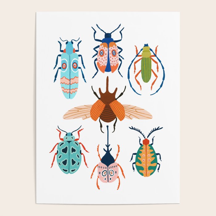 Patterned Beetles Poster Gallery Image 4
