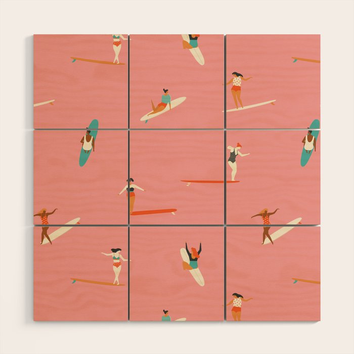 Surf sistas Wood Wall Art Gallery Image 1