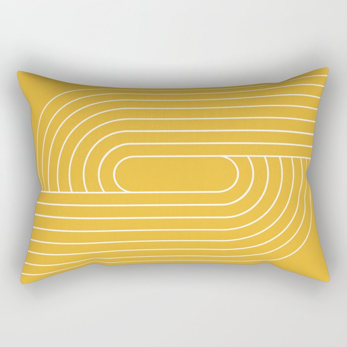 Oval Lines Abstract VII Rectangular Pillow Gallery Image 2