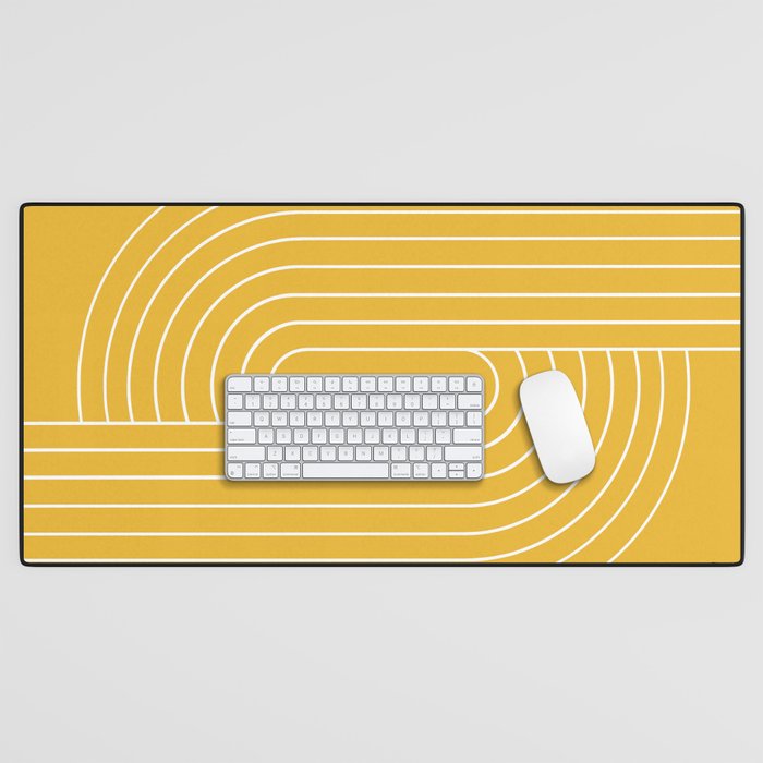 Oval Lines Abstract VII Desk Mat Gallery Image 1