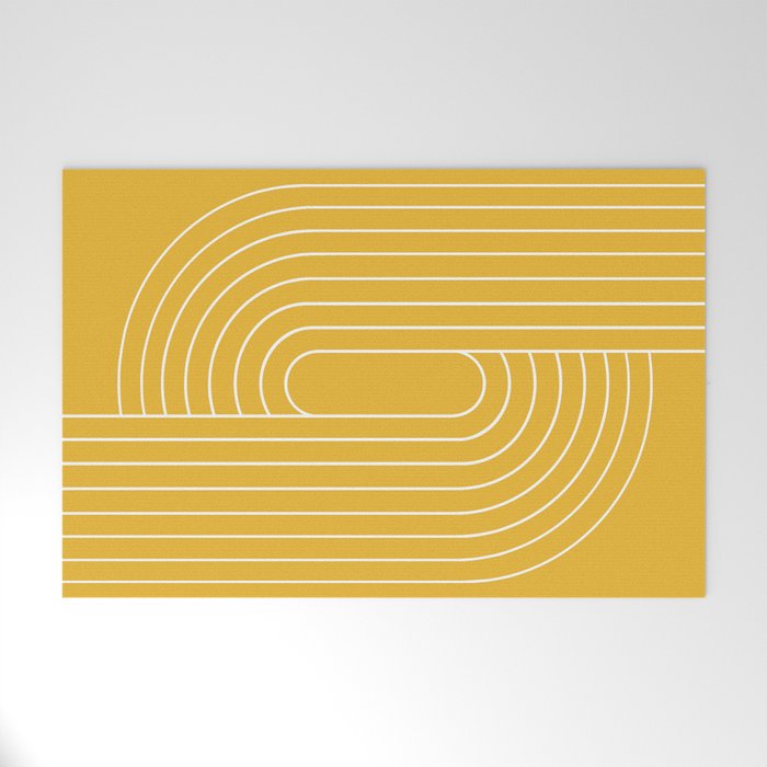 Oval Lines Abstract VII Welcome Mat Gallery Image 1
