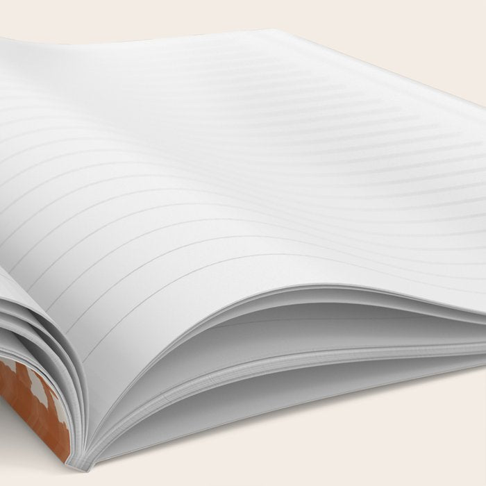 Retro Watercolor Plaid Painted Stripe Pattern in Clay and Putty Notebook Gallery Image 2