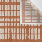 Retro Watercolor Plaid Painted Stripe Pattern in Clay and Putty Wall Tapestry Gallery Image 3