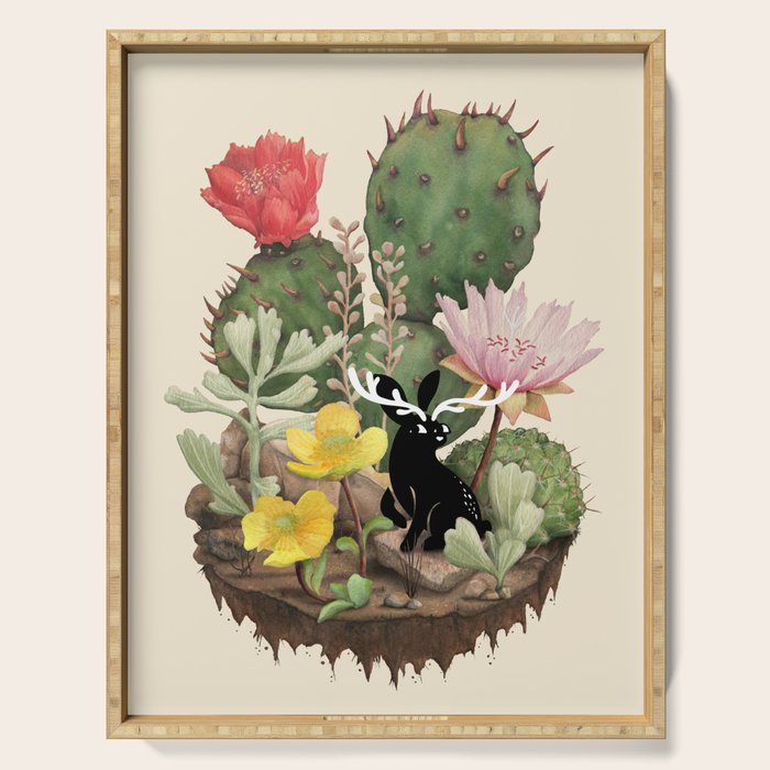 Tiny Jackalope Serving Tray Gallery Image 1
