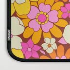 Vintage hand drawn flower art pattern Laptop Sleeve Gallery Image 3