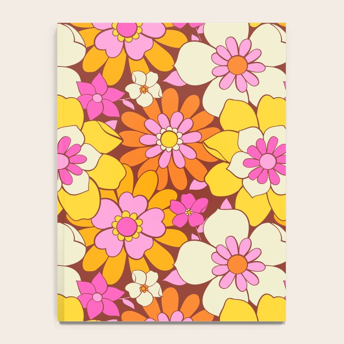 Vintage hand drawn flower art pattern Notebook Gallery Image 4
