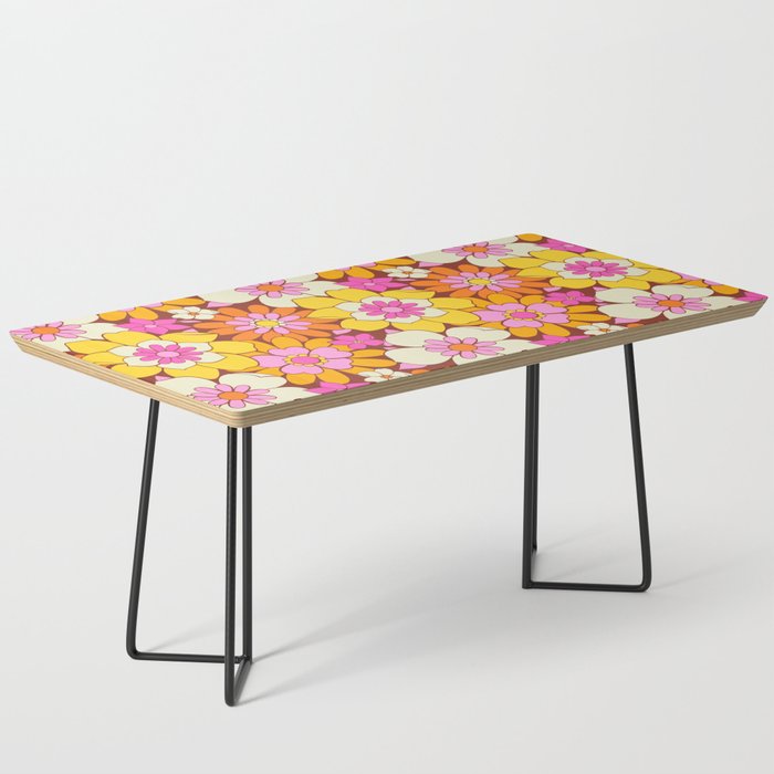 Vintage hand drawn flower art pattern Coffee Table Gallery Image 1