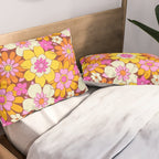 Vintage hand drawn flower art pattern Pillow Sham Gallery Image 2