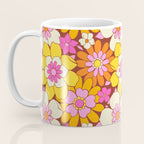 Vintage hand drawn flower art pattern Coffee Mug Gallery Image 3