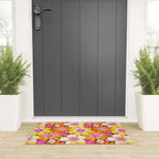 Vintage hand drawn flower art pattern Welcome Mat Gallery Image 3