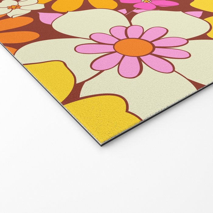 Vintage hand drawn flower art pattern Welcome Mat Gallery Image 2