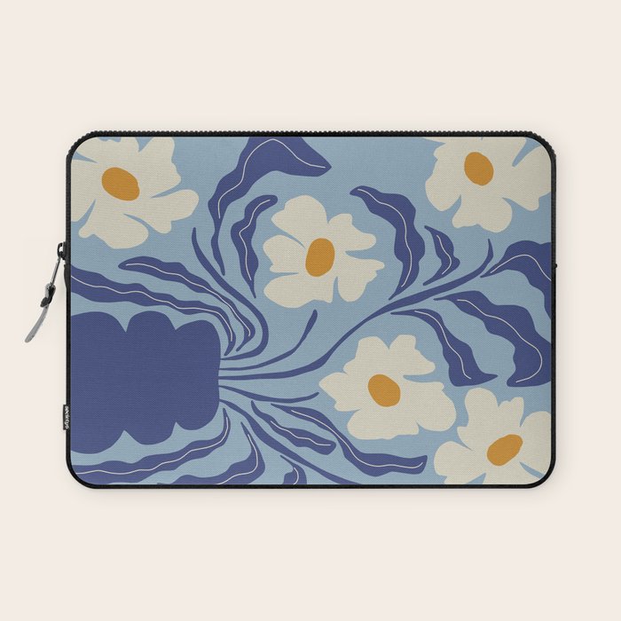 Blue moon flower-pot  Laptop Sleeve Gallery Image 1