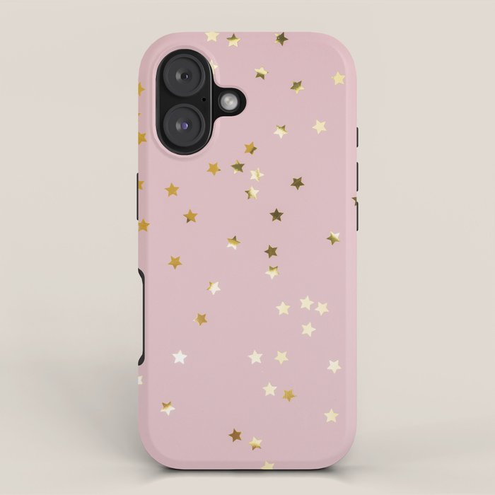 Pink and Gold Stars iPhone Case Gallery Image 1