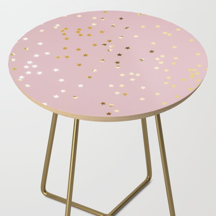 Pink and Gold Stars Side Table Gallery Image 2