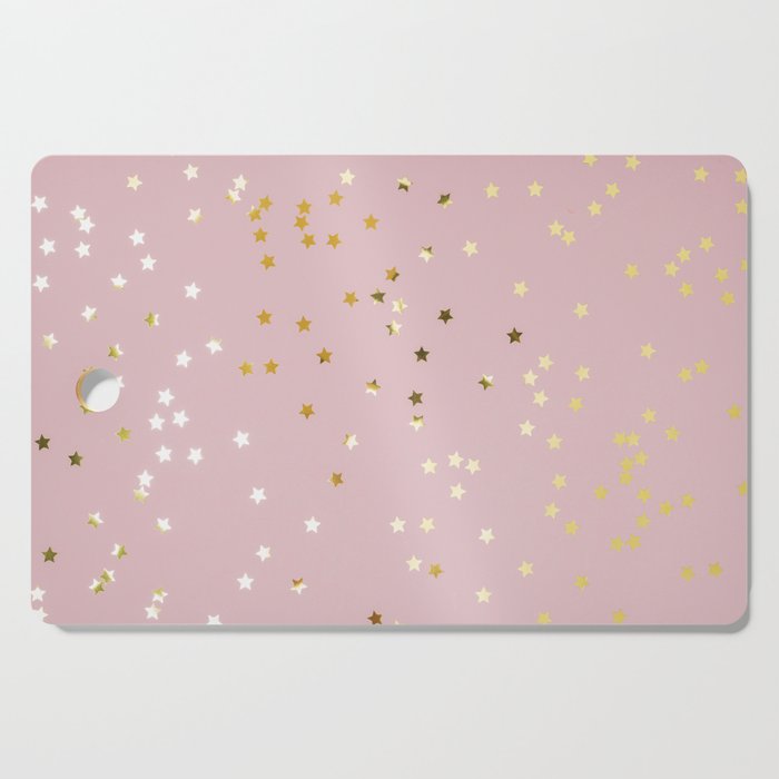 Pink and Gold Stars Cutting Board Gallery Image 1
