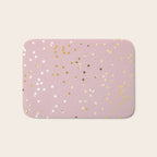 Pink and Gold Stars Bath Mat Gallery Image 1