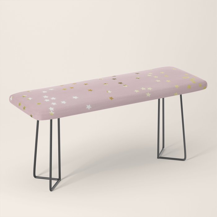 Pink and Gold Stars Bench Gallery Image 1