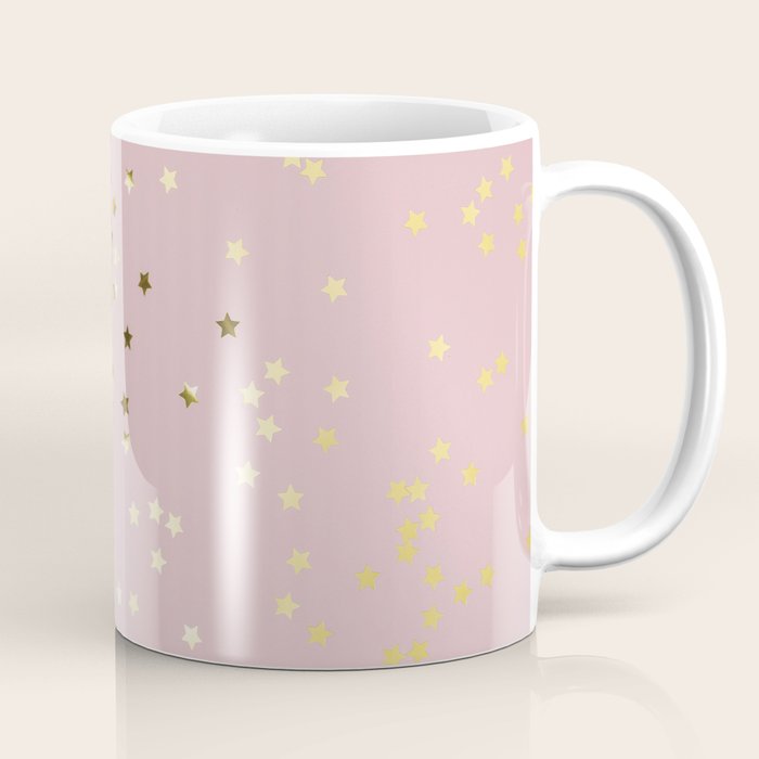 Pink and Gold Stars Coffee Mug Gallery Image 1