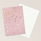 Pink and Gold Stars Stationery Card Gallery Image 2
