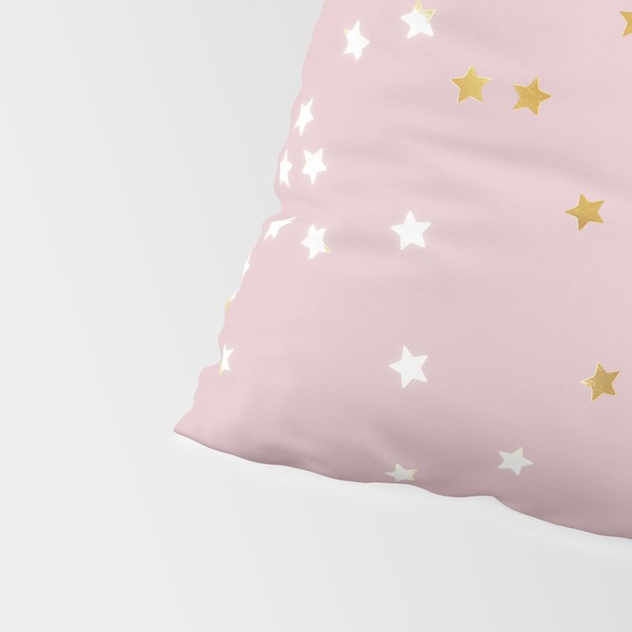 Pink and Gold Stars Pillow Sham Gallery Image 4
