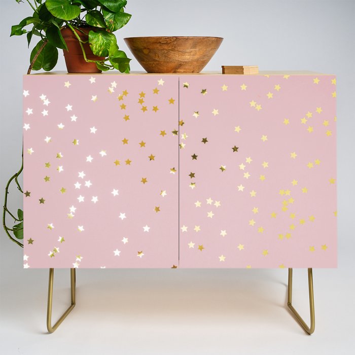 Pink and Gold Stars Credenza Gallery Image 1