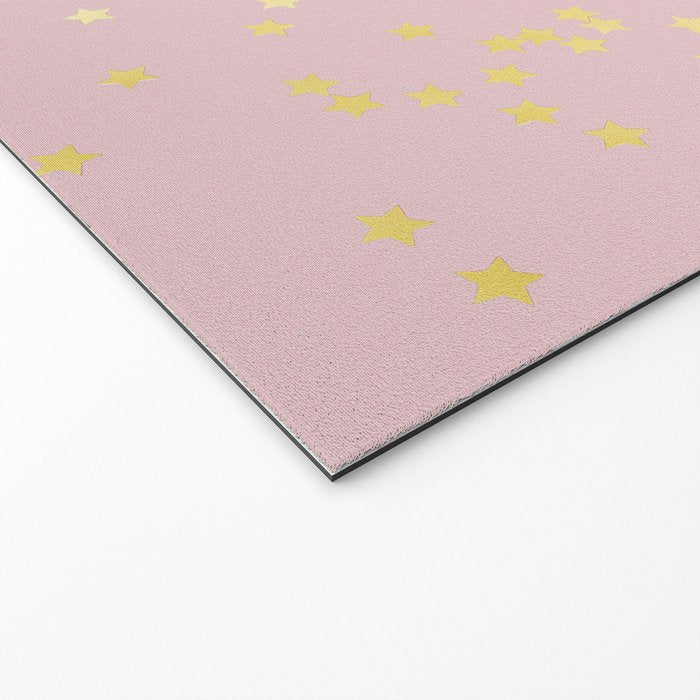 Pink and Gold Stars Welcome Mat Gallery Image 2