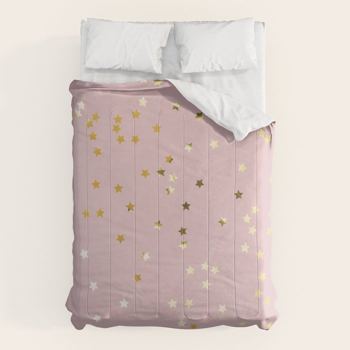 Pink and Gold Stars Comforter Gallery Image 6