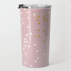 Pink and Gold Stars Travel Mug Gallery Image 3
