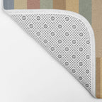 Mixed Stripes Pattern XXI Pastel Vintage Bath Mat Gallery Image 2