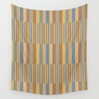 Mixed Stripes Pattern XXI Pastel Vintage Wall Tapestry Gallery Image 4