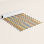Mixed Stripes Pattern XXI Pastel Vintage Yoga Mat Gallery Image 2