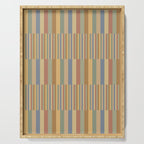 Mixed Stripes Pattern XXI Pastel Vintage Serving Tray Gallery Image 1