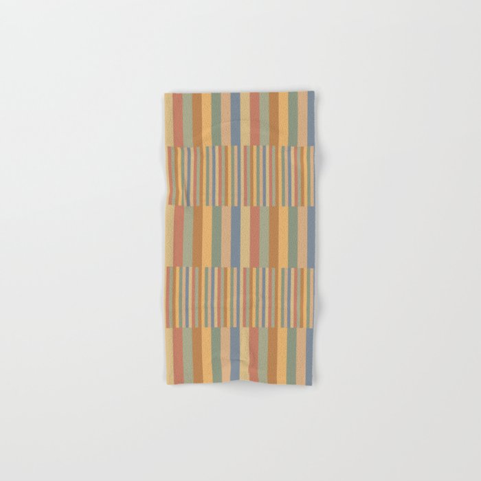 Mixed Stripes Pattern XXI Pastel Vintage Bath Towel Gallery Image 1