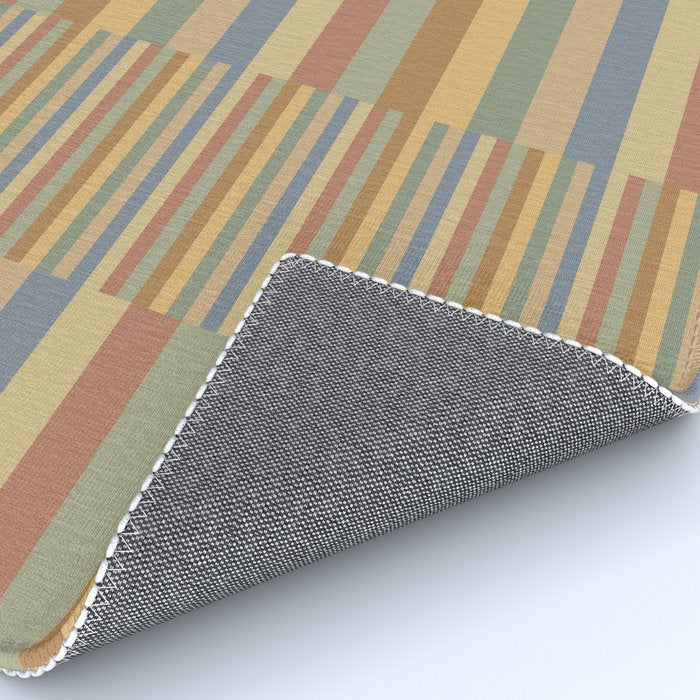Mixed Stripes Pattern XXI Pastel Vintage Rug Gallery Image 4