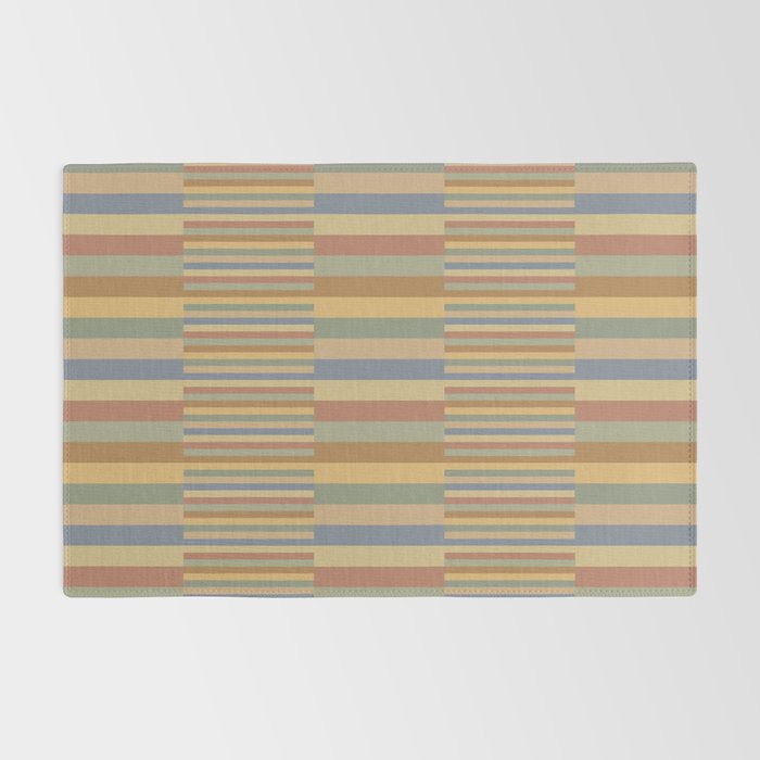 Mixed Stripes Pattern XXI Pastel Vintage Rug Gallery Image 2